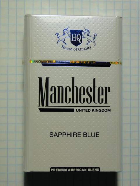 Manchester Sapphire Blue Cigarettes – 1 Carton (10 Packs)